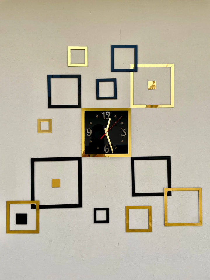 Coromatic Square Clock Modern Acrylic Squares Clock – Eden Decor